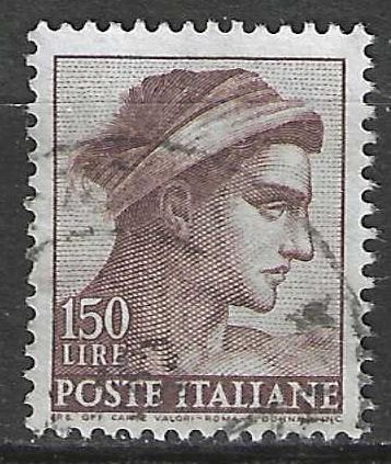 Italie 1961 - Yvert 841 - Werken van Michelangelo (ST), Verzenden, Gestempeld