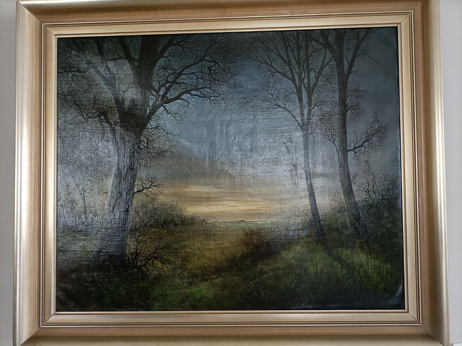olieverf landschap bos germaan, Ophalen