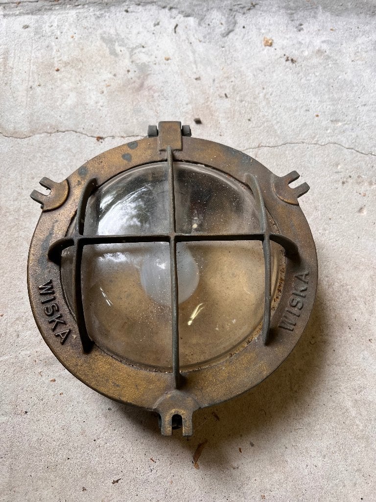 oude scheepslamp, Ophalen