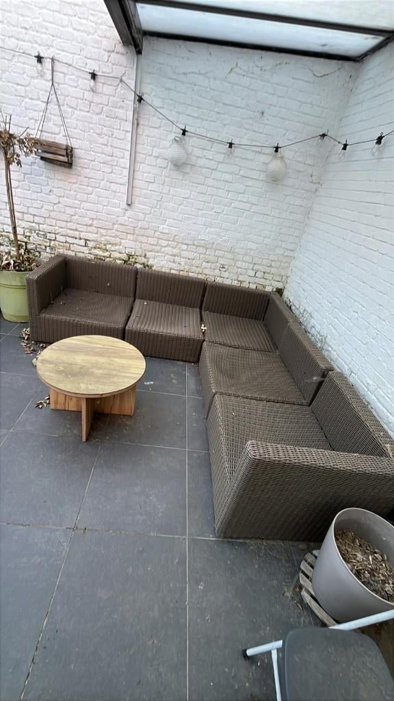 Buitenlounge, Ophalen, 5 zitplaatsen, Gebruikt, Rotan