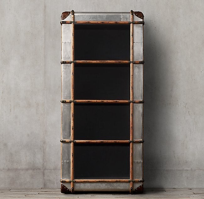 Aviator boekenkast - nieuw - hoge korting!, Aviator Industrieel, Nieuw, Teakhout, 150 tot 200 cm