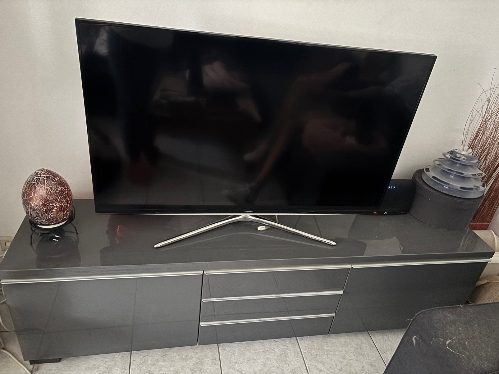 Meuble TV gris foncé ikea, Enlèvement, Utilisé