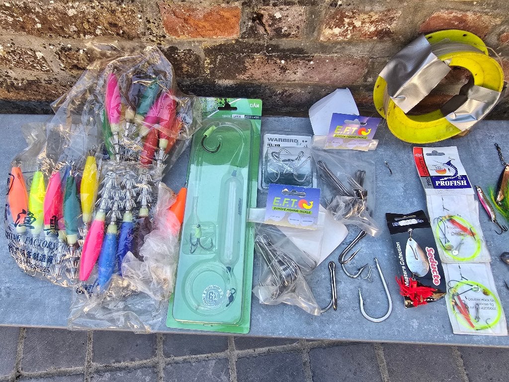 Groot lot zeevis en roofvis materiaal, Watersport en Boten, Ophalen of Verzenden, Gebruikt, Overige typen