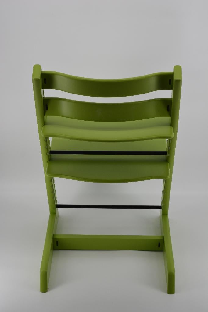 Stokke Tripp Trapp Lime Green — Modèle reconditionné, Envoi, Comme neuf, Chaise évolutive, Ceinture(s)
