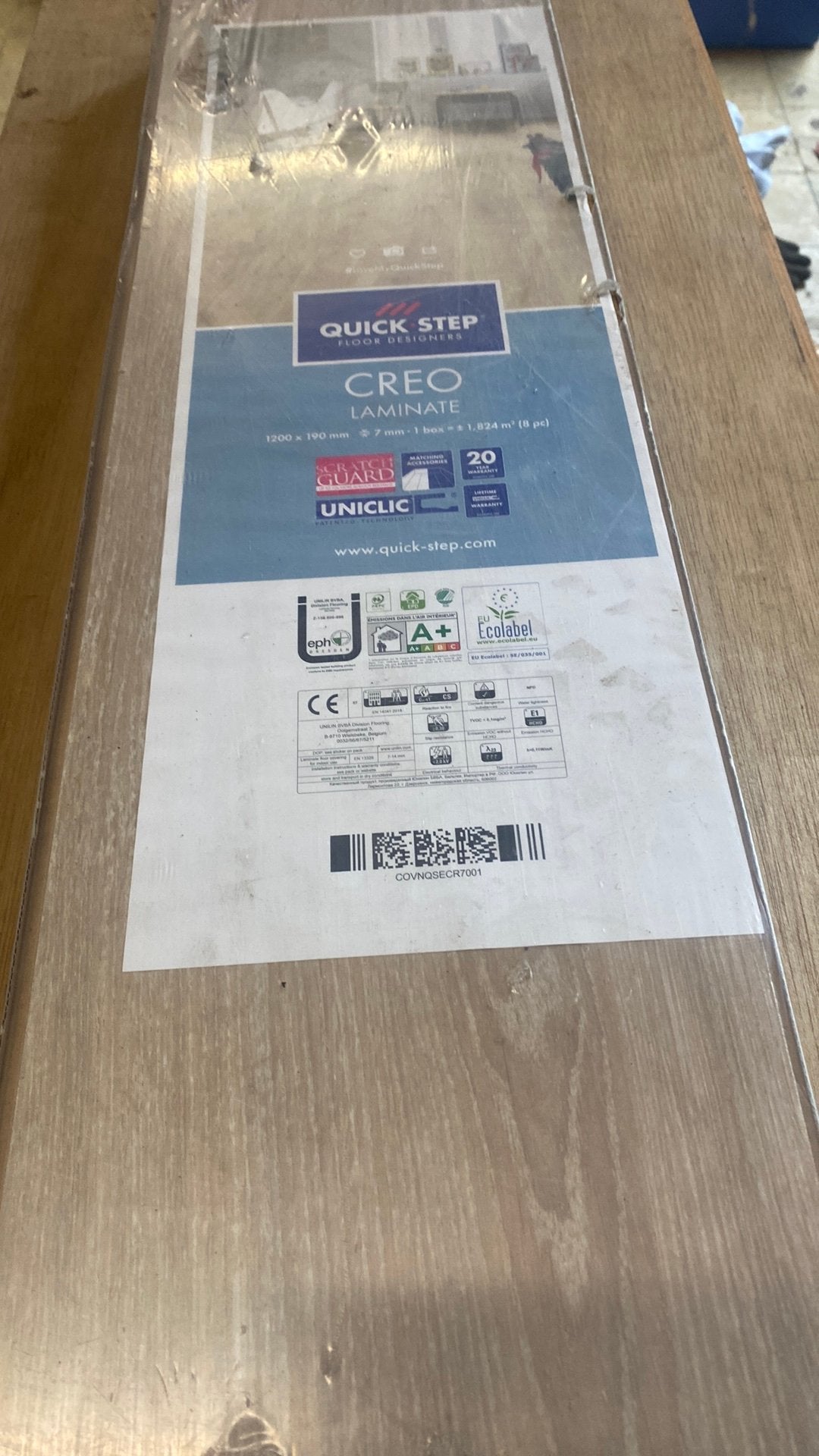 1 pak Quickstep creo laminaat, Doe-het-zelf en Bouw, Vloerdelen en Plavuizen, Ophalen, Zo goed als nieuw, Laminaat
