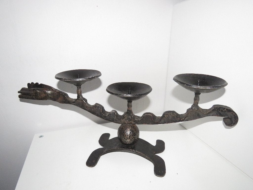 Chandelier en métal Brutalist Dragon, Enlèvement ou Envoi