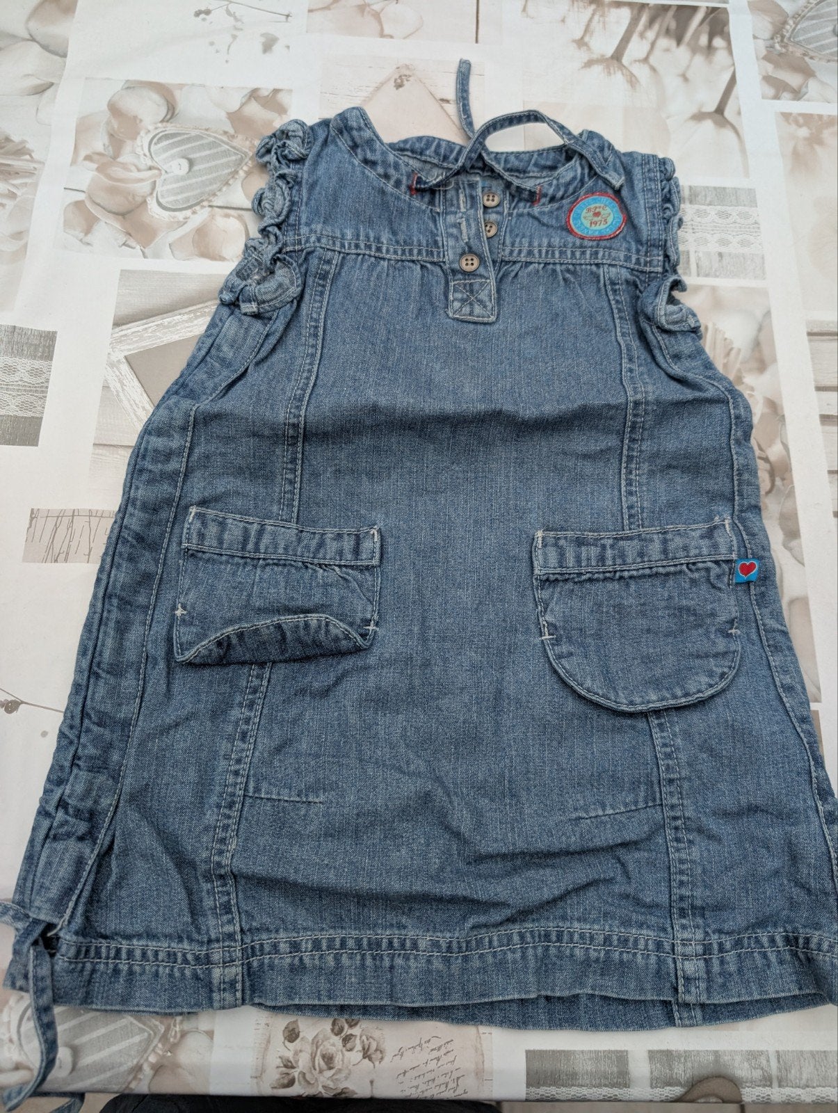 Bpc jeans overgooier voor meisjes van 3 jaar, Meisje, Ophalen of Verzenden, Zo goed als nieuw, Jurk of Rok