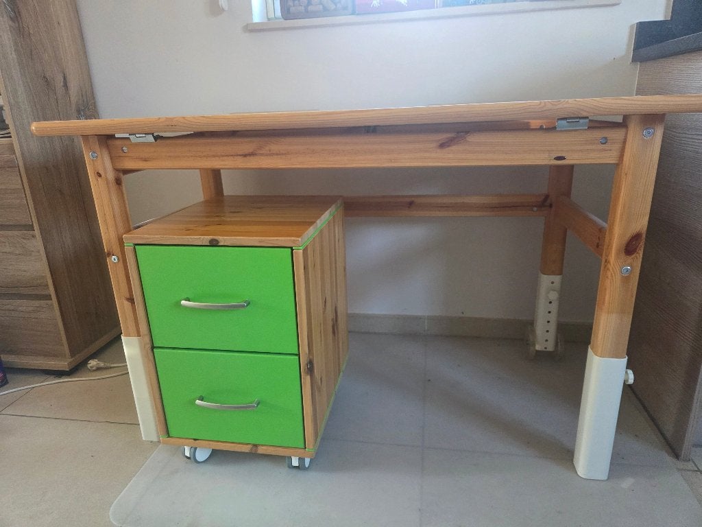 FLEXA in hoogte verstelbaar bureau, Ophalen, Scandinavisch, Opzetstuk, Schoolbureau