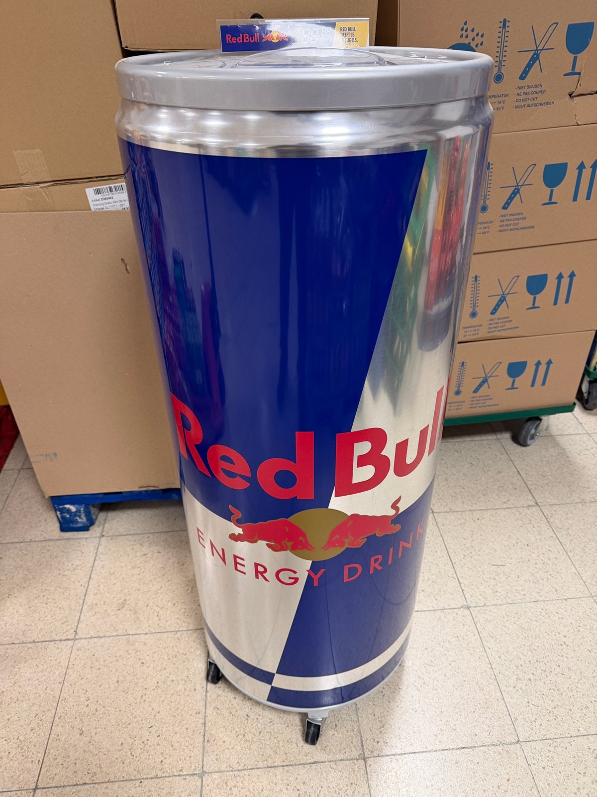 Redbull frigo, Ophalen, Zo goed als nieuw