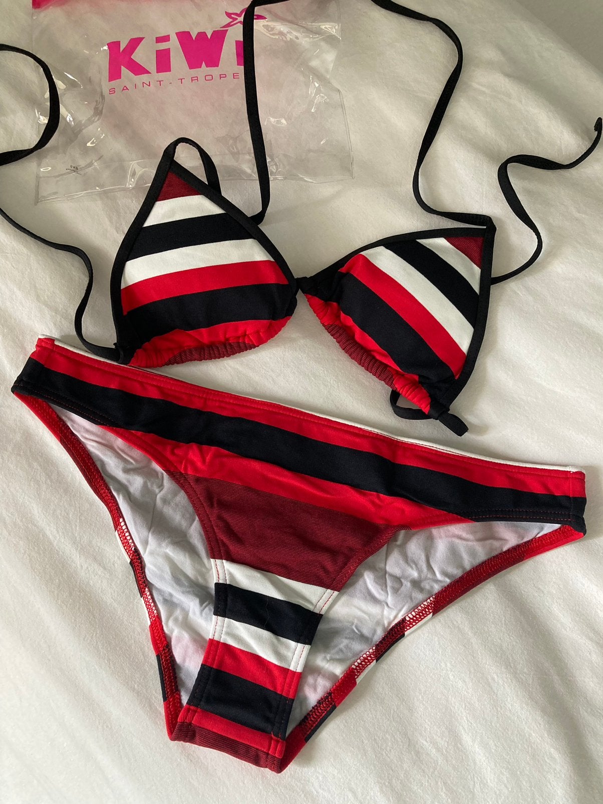 Kiwi Saint-Tropez gestreepte bikini 36/38 als nieuw, Kleding | Dames, Badmode en Zwemkleding, Ophalen of Verzenden, Zo goed als nieuw