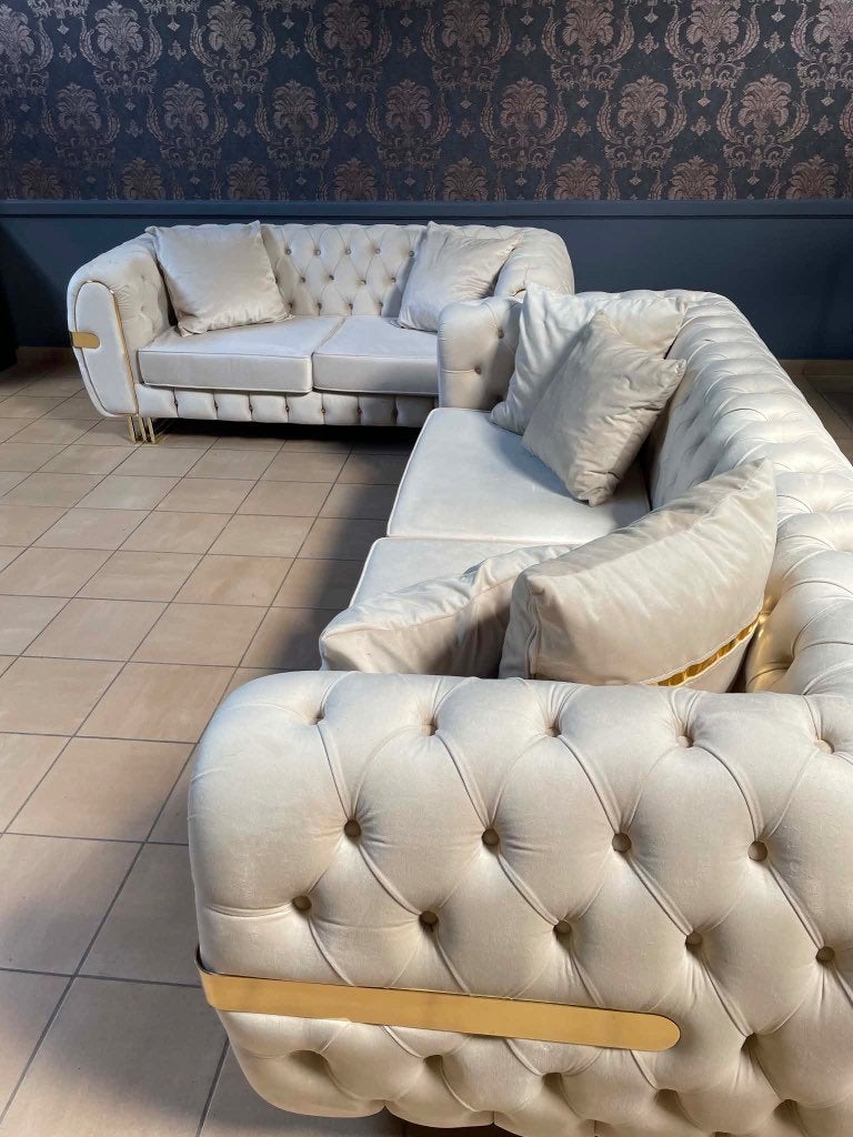 Sofa set - drie en twee zit, Huis en Inrichting, Ophalen, Stof, Nieuw, 75 tot 100 cm