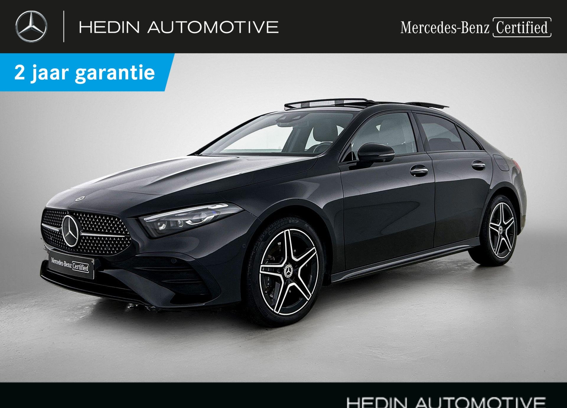 Mercedes-Benz A-Klasse 250 e Berline AMG Line | Panoramisch, Stof, Gebruikt, Zwart, 16 kWh