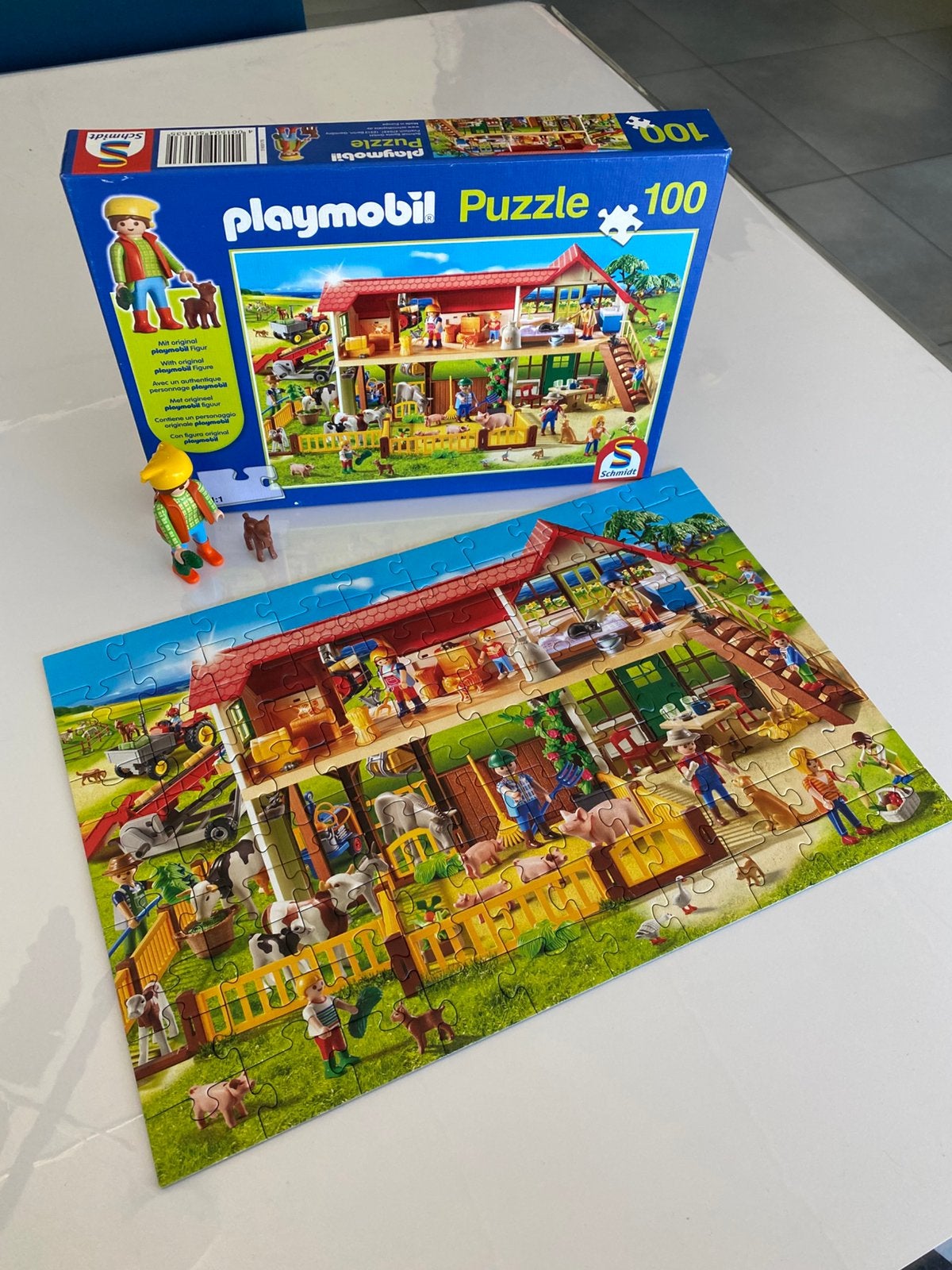 Puzzel Playmobil 100 stuks met poppetje, Kinderen en Baby's, Ophalen, Zo goed als nieuw