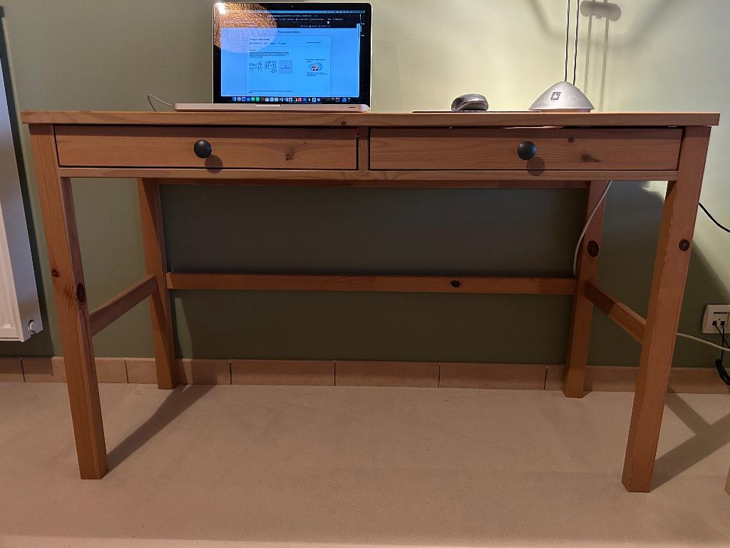 IKEA HEMNES Bureau informatique 120 x 47 cm, 70 à 120 cm, 70 à 120 cm, Traditionnel, Enlèvement