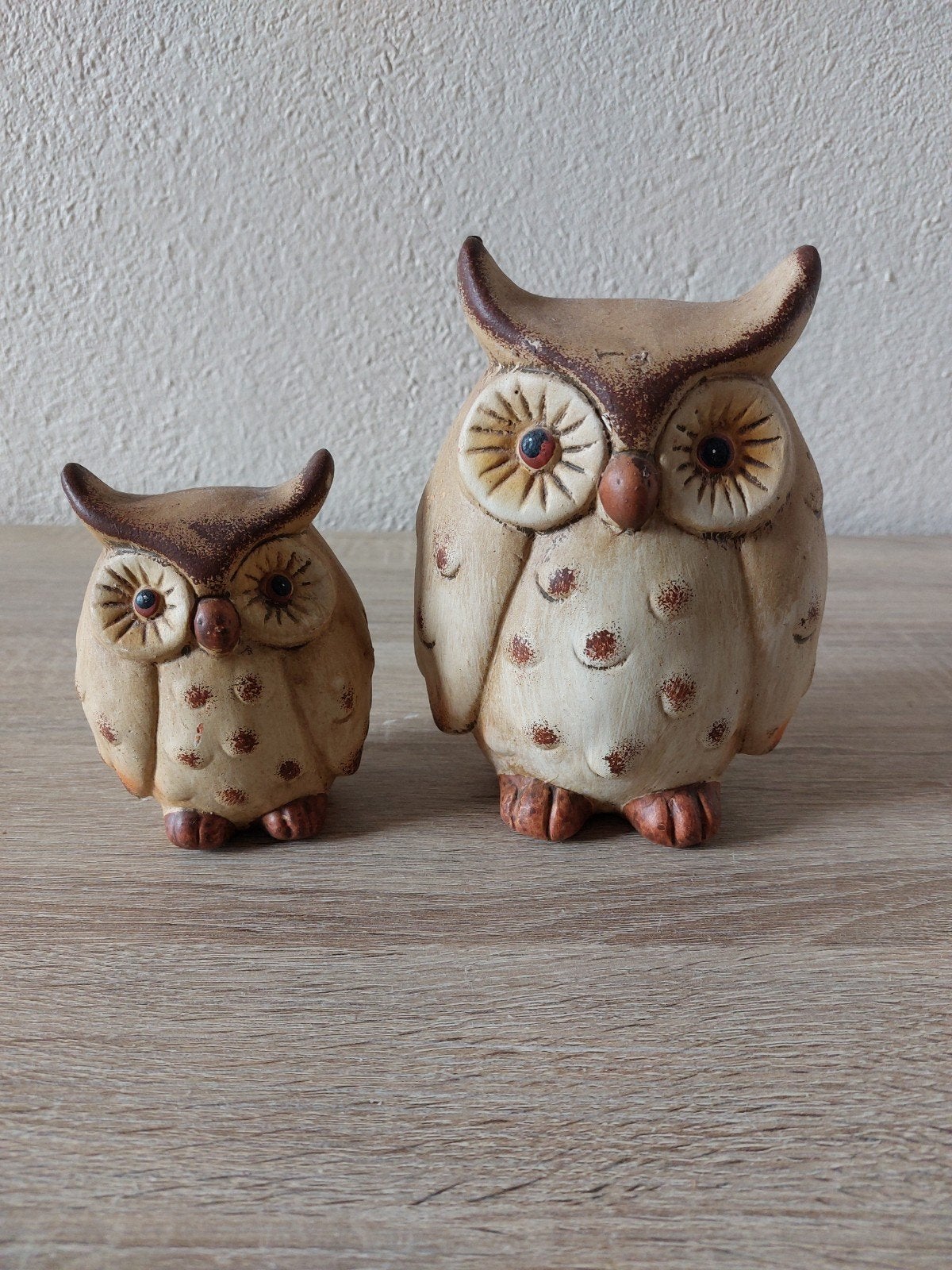 Duo van decoratieve vintage keramische uilen/uilen, Ophalen of Verzenden