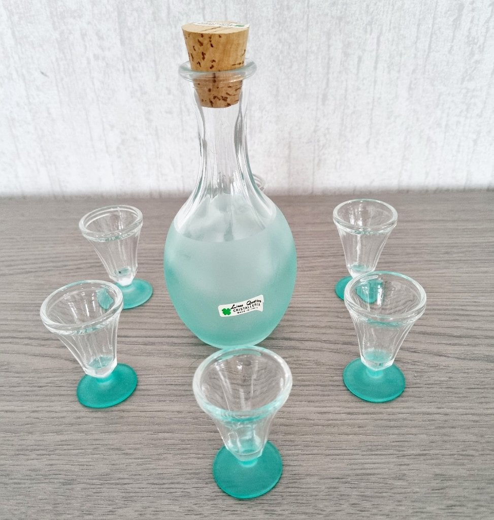 Kristallen karaf met 6 kleine glaasjes, Antiek en Kunst, Ophalen of Verzenden