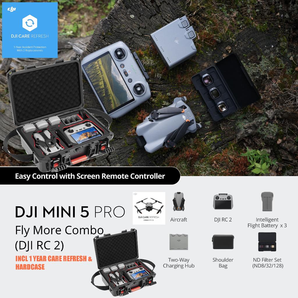 DJI MINI 5 PRO RC2 FLY MORE COMBO INCL 1J CARE & HARDCASE, Hobby en Vrije tijd, Modelbouw | Radiografisch | Helikopters en Quadcopters