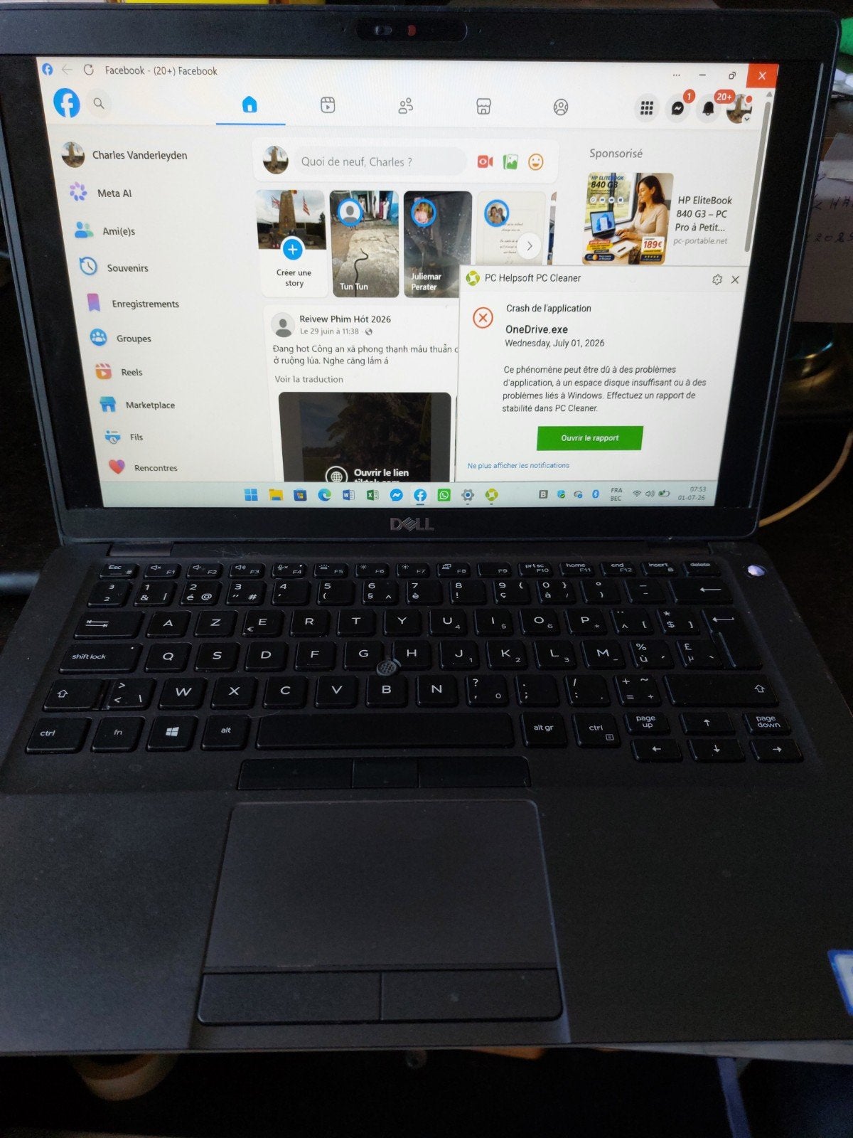 PC PORTABLE DEL AZERTY, Enlèvement, Azerty