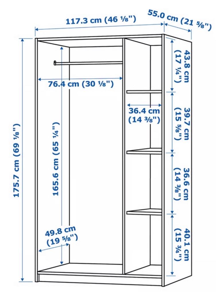 3 Door Wooden Wardrobe – Spacious and in Great, Huis en Inrichting, Kasten | Kleerkasten, Ophalen, 100 tot 150 cm, Zo goed als nieuw