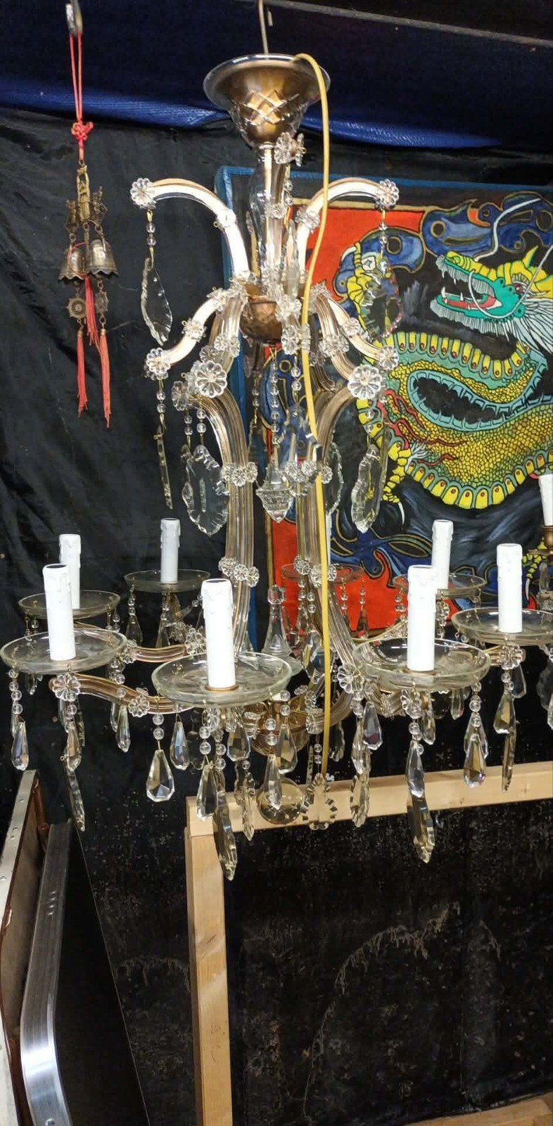 SUPERBE LUSTRE CRISTAL., Antiquités & Art, Enlèvement