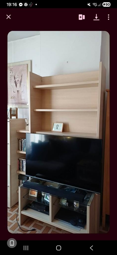 Meuble tv avec étagères et meuble de rangement