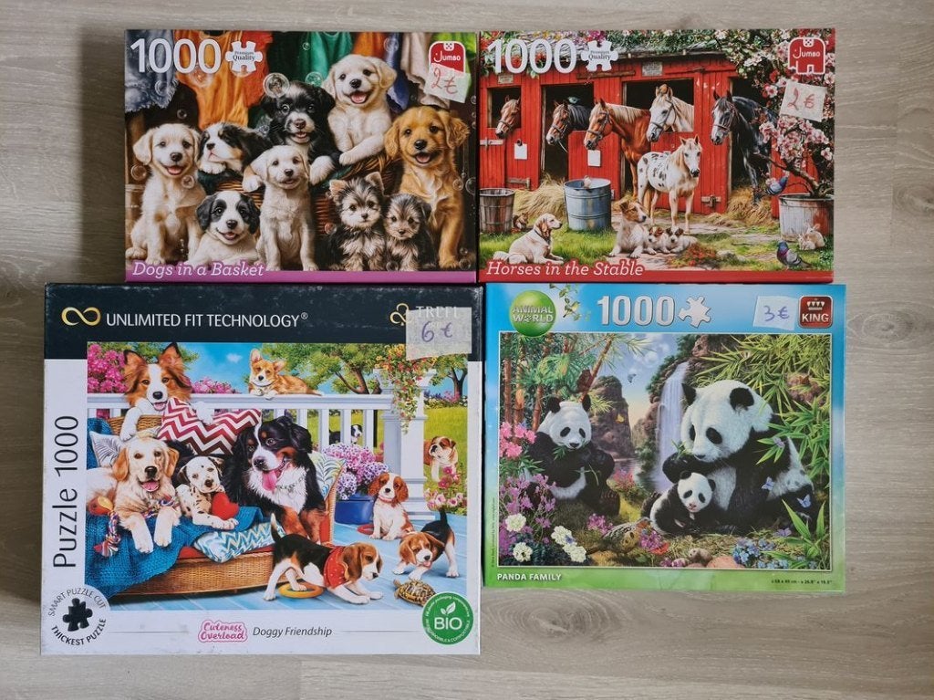4 Puzzels (12€ samen) ook apart te koop, Hobby & Loisirs créatifs, Sport cérébral & Puzzles, Comme neuf, Puzzle, 500 à 1500 pièces