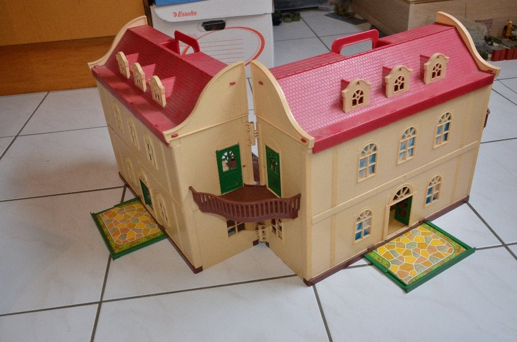 Vintage opvouwbaar poppenhuis, Ophalen of Verzenden, Gebruikt, Poppenhuis