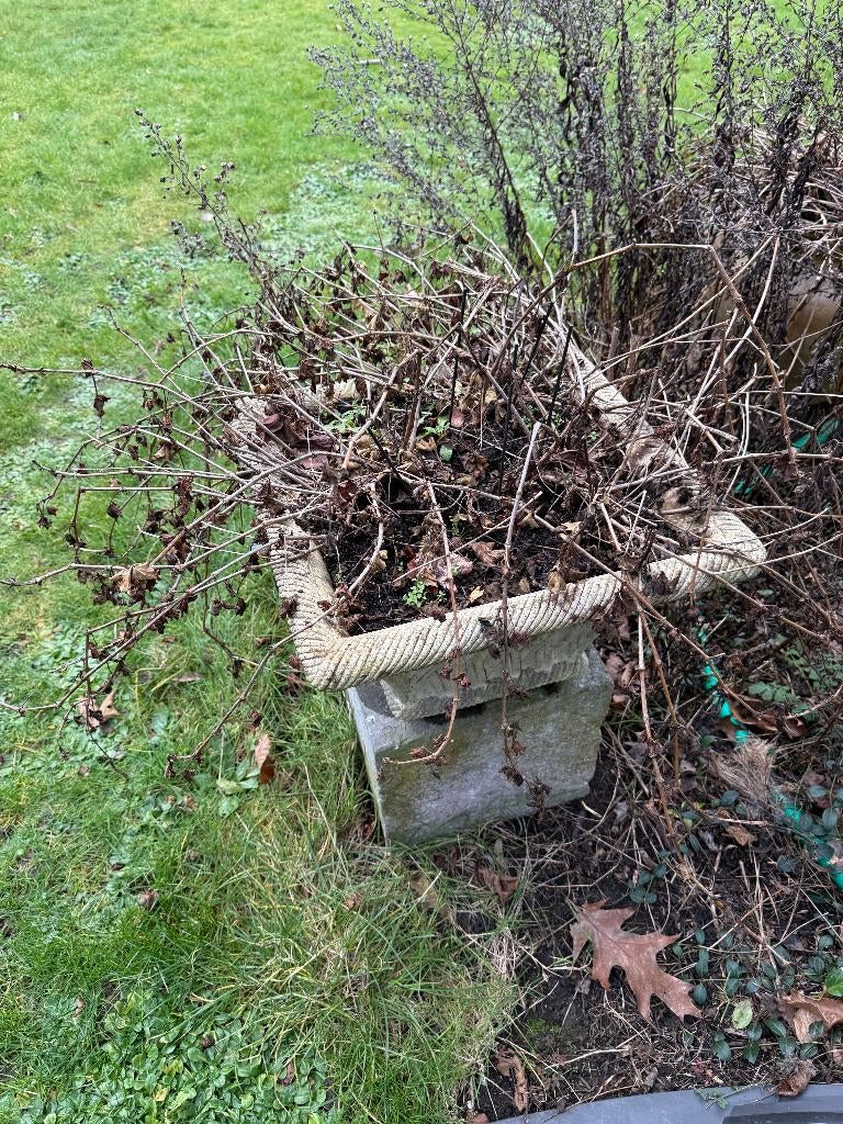 bloempot vierkant in mandvorm, Tuin en Terras, Bloempotten, Vierkant, Binnen, Ophalen of Verzenden, Zo goed als nieuw