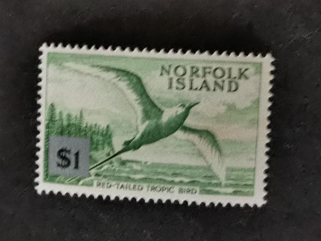 Île Norfolk 1966 - oiseaux - Oiseau tropical à bec rouge **, Envoi, Non oblitéré