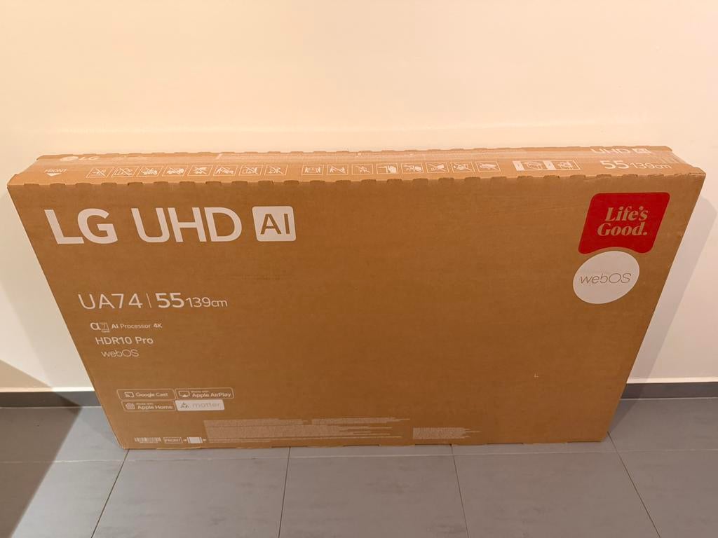 LG- 55INCH SMART TV AI PROCESSOR 4K NIEUW, Ophalen, Nieuw, 40 tot 60 cm, 4k (UHD)