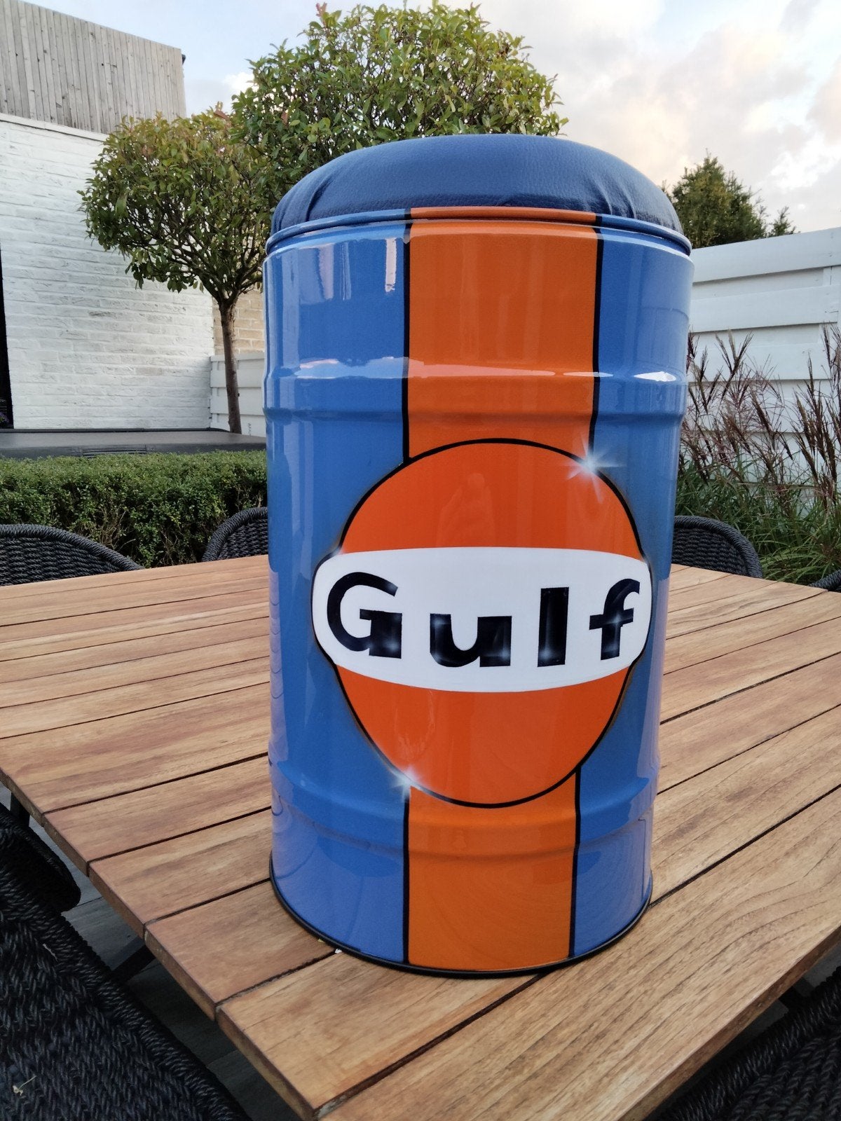 gulf zit vatje airbrush gespoten, Ophalen