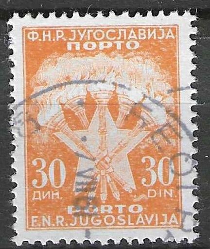 Joegoslavie 1953 - Yvert 119TX - Takszegel - 30 d. (ST), Verzenden, Gestempeld