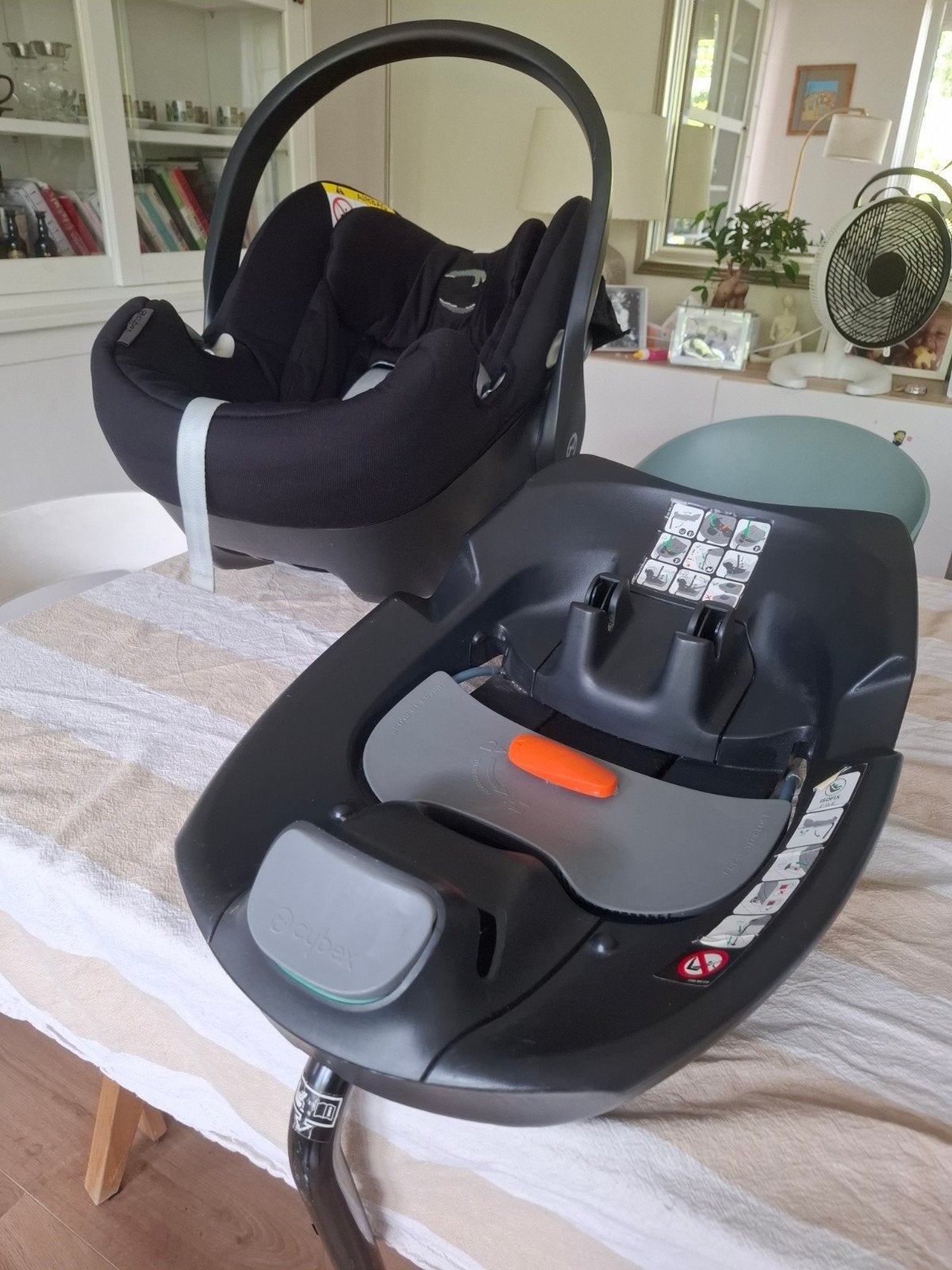 Siège auto Cybex Aton Q + Base Isofix Q Fix, Gebruikt, Isofix, 0 t/m 13 kg, Ophalen
