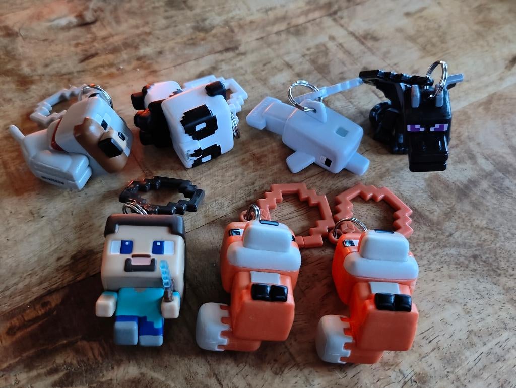 Minecraft Backpack Buddies (sleutelhangers), Ophalen of Verzenden, Zo goed als nieuw