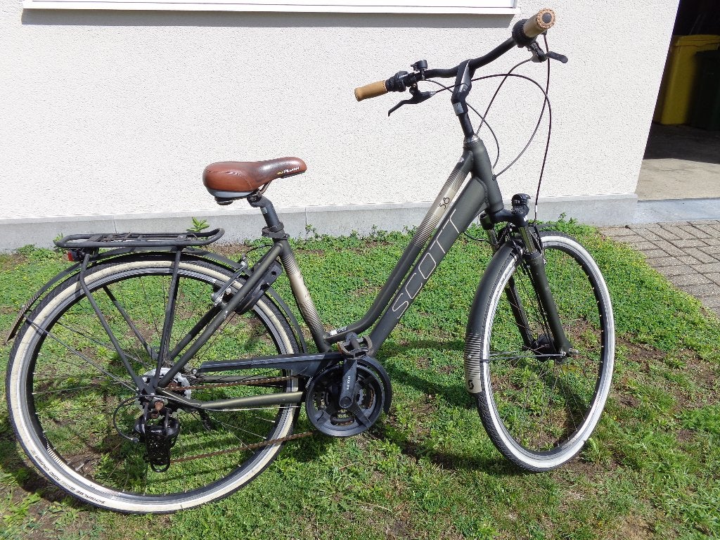 alu meisjesfiets SCOTT  maat 48, Velgrem, Versnellingen, Zo goed als nieuw, Scott