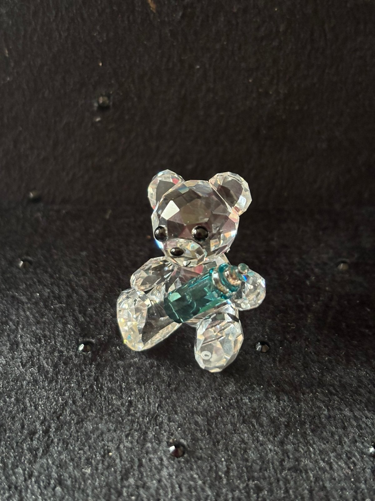 Swarovski kris beer met blauwe babyfles, Ophalen of Verzenden, Zo goed als nieuw