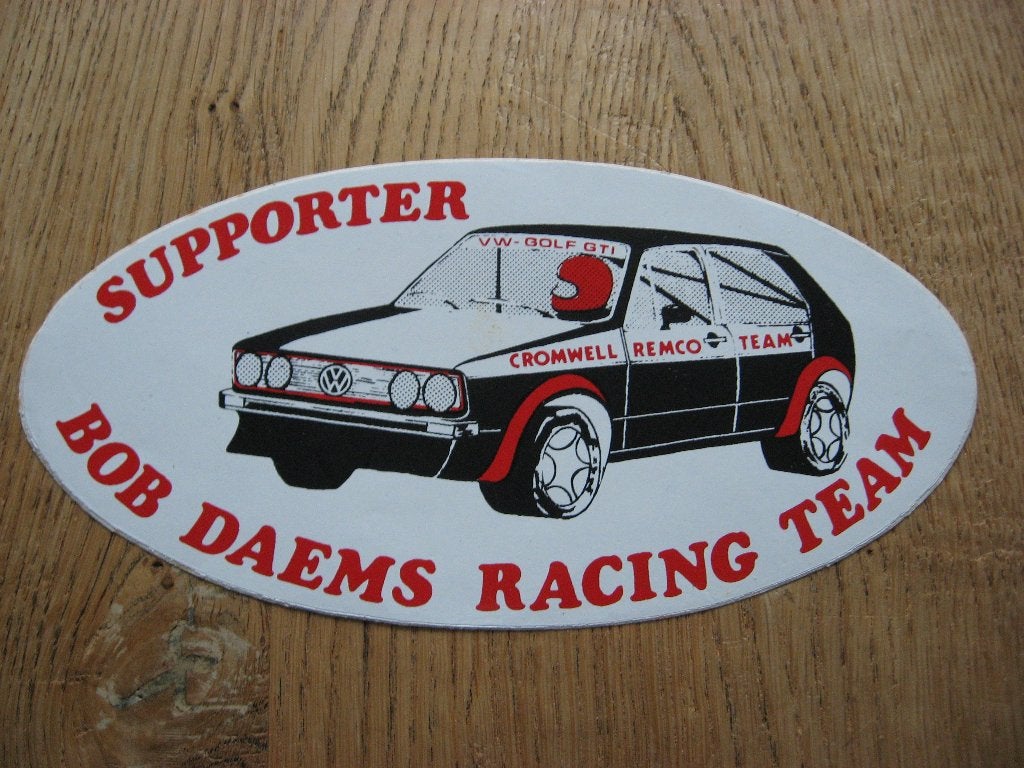 Vintage Sticker VW Golf GTI Racing Team 20 x 10cm, Enlèvement ou Envoi, Neuf, Voiture ou Moto
