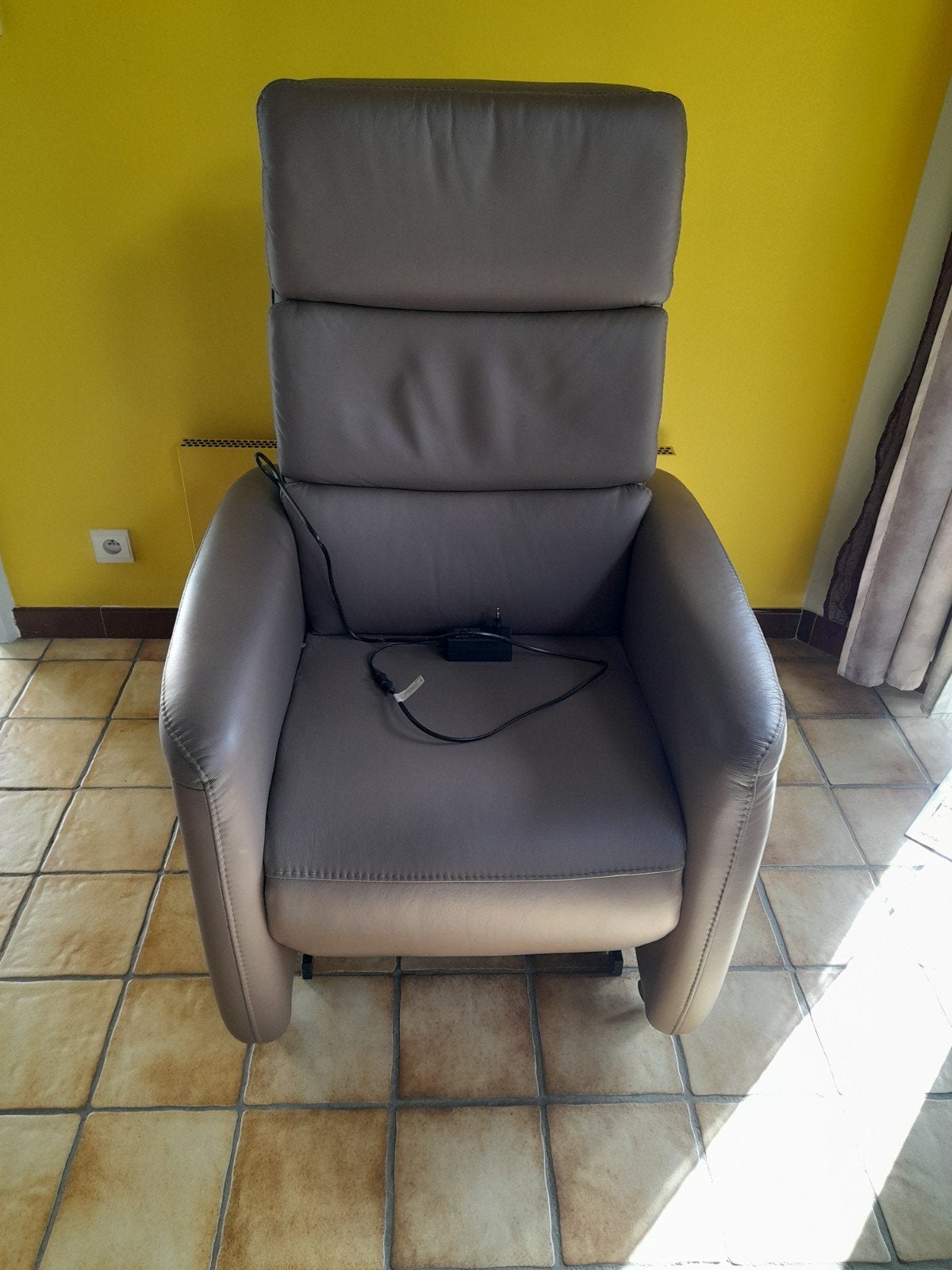 lederen relaxzetel met liftfunctie, Maison & Meubles, Enlèvement, Neuf, Cuir