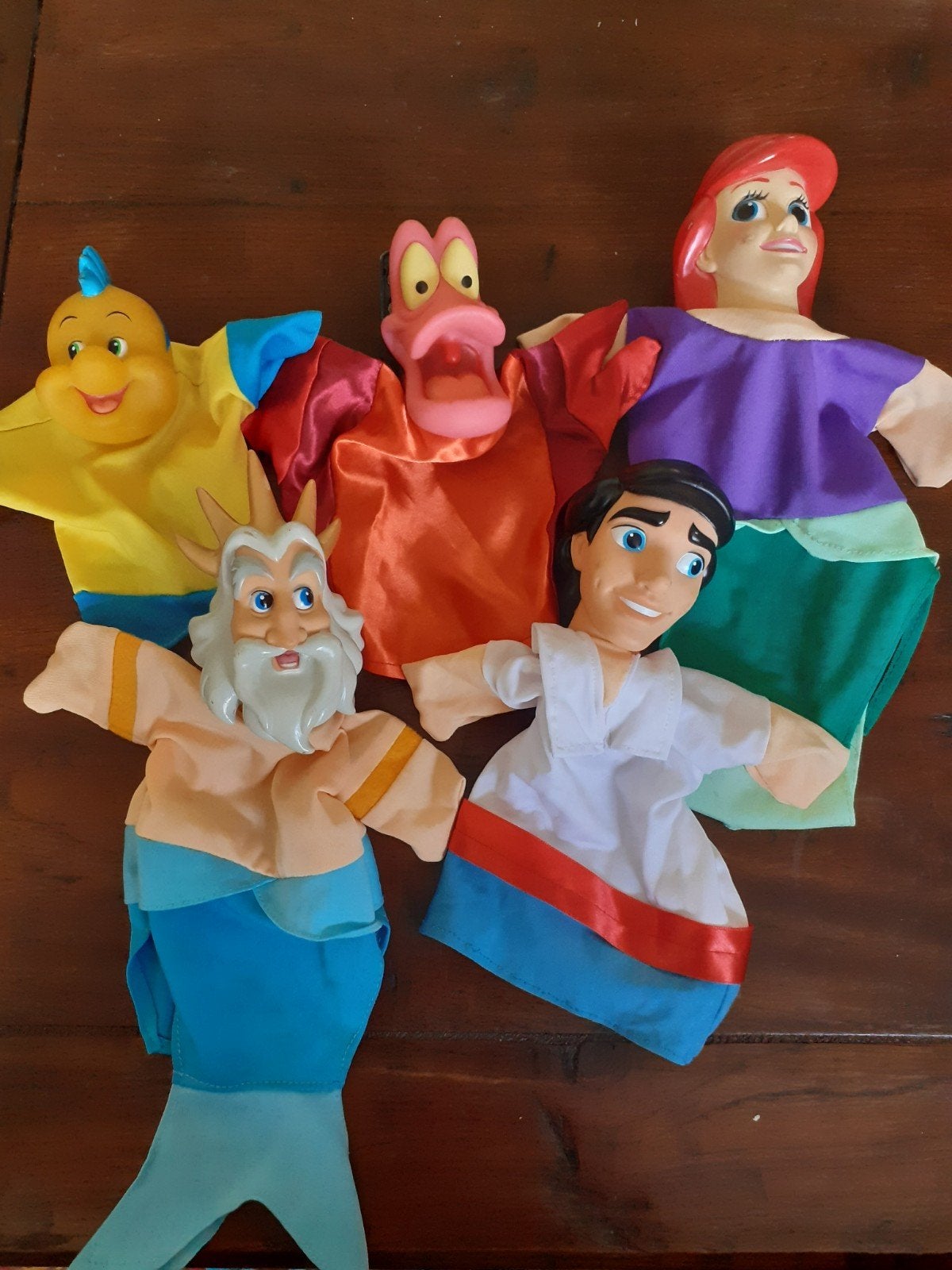 Kleine zeemeermin handpoppen poppenkastpoppen Disney, Verzamelen, Ophalen of Verzenden