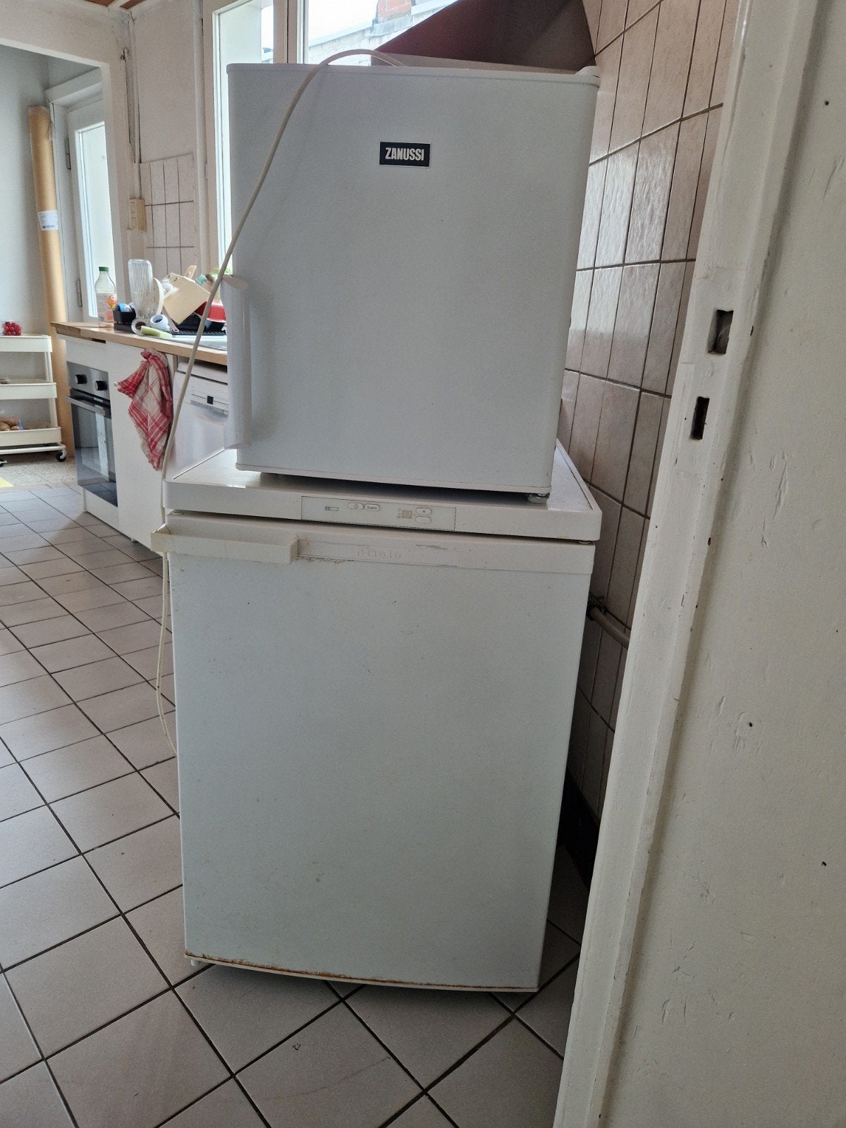 Koelkast Miele + diepvries Zanussi, Ophalen
