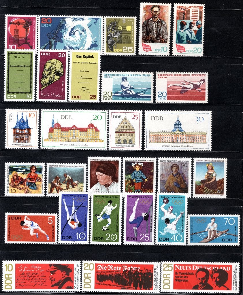 DDR Lot 1968 MNH, Postzegels en Munten, Verzenden, DDR, Postfris