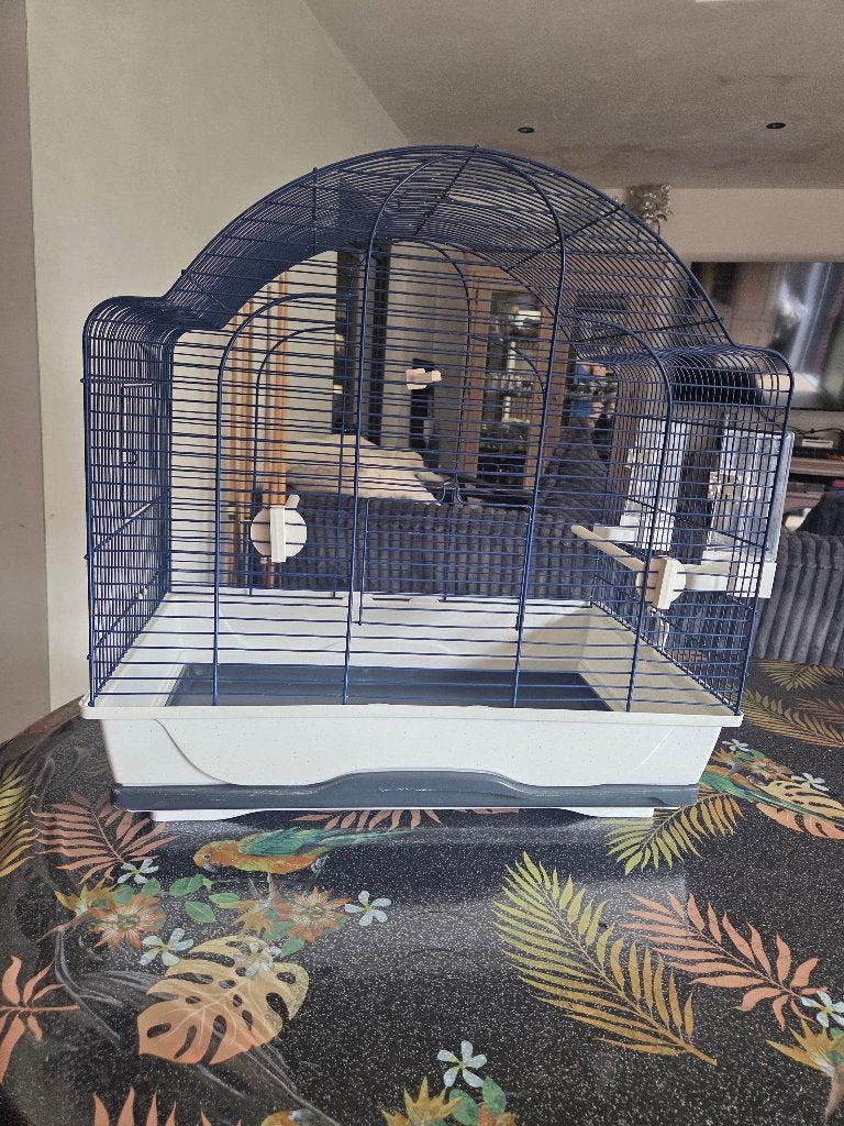 Grande cage à oiseau bleu, Animaux & Accessoires, Enlèvement, Comme neuf