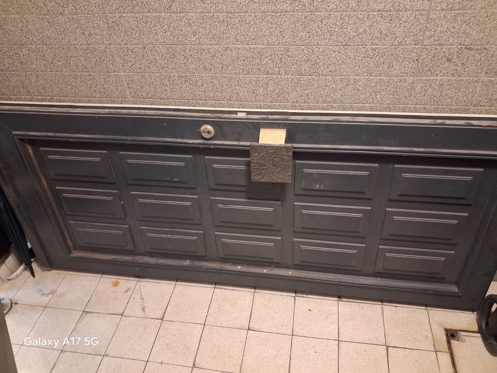 porte extérieure en meranti en très bonne état ., Comme neuf, Enlèvement, 200 cm ou plus, Autres types