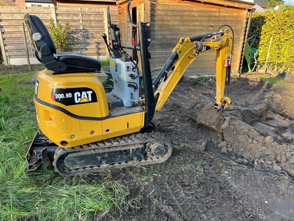 Minigraver  cat 300.9d, Ophalen, Graafmachine
