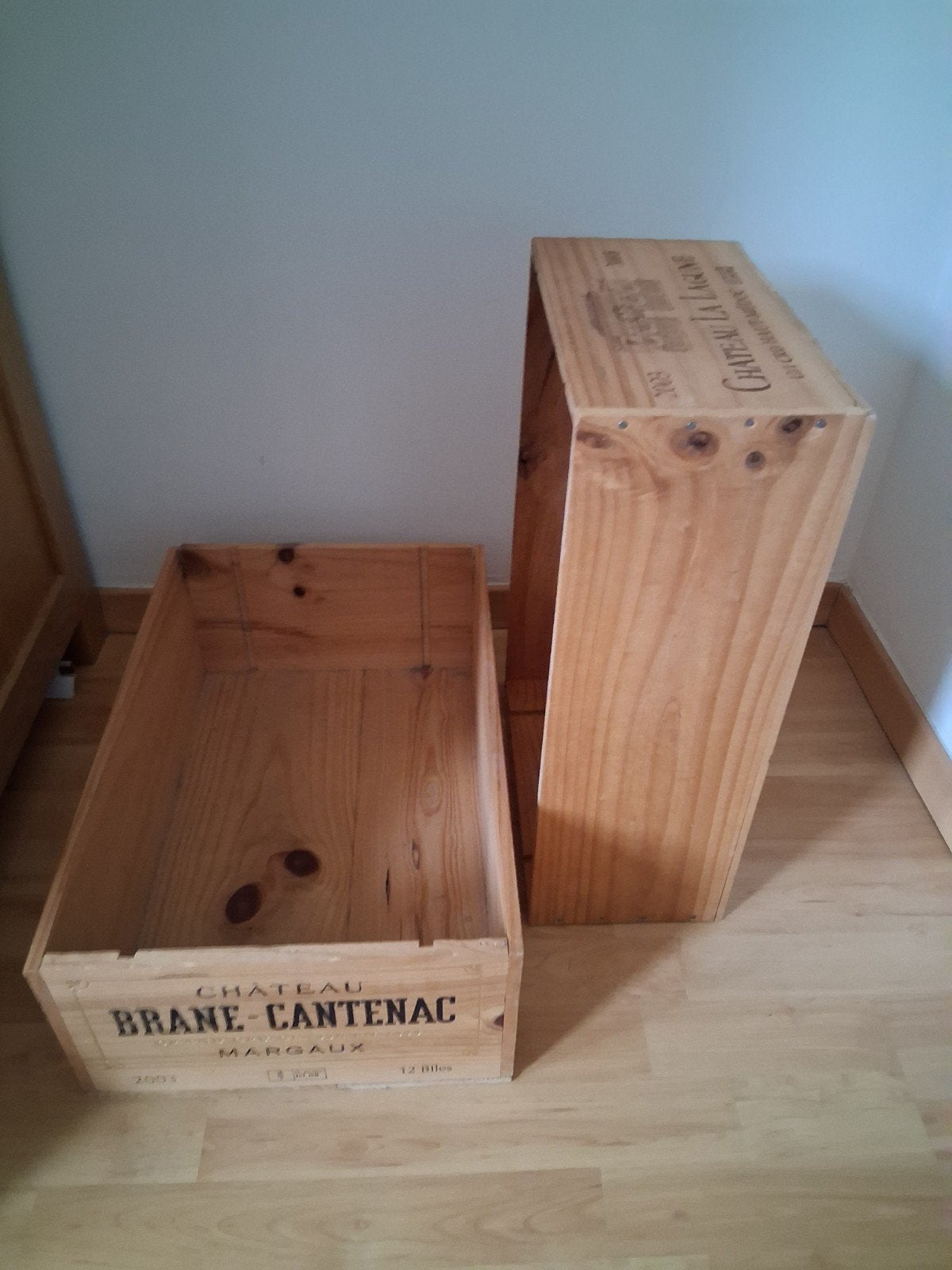 2 caisses à vin en bois 50x33x18, Enlèvement, Utilisé, Moins de 50 cm, 5 – 50