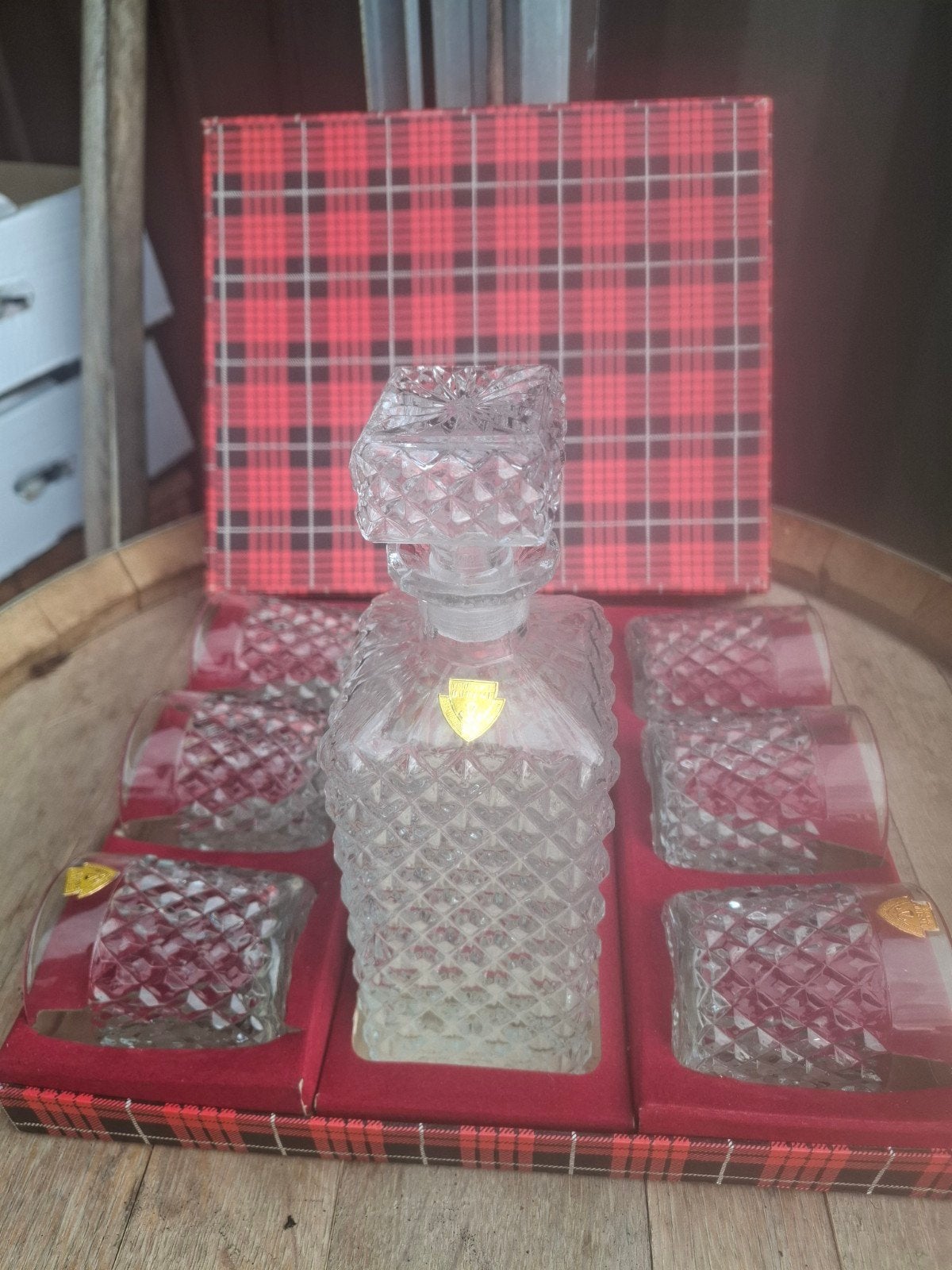 Set à whisky - Cristal de Bohême vieux de 60 ans et jamais u, Antiquités & Art, Enlèvement ou Envoi