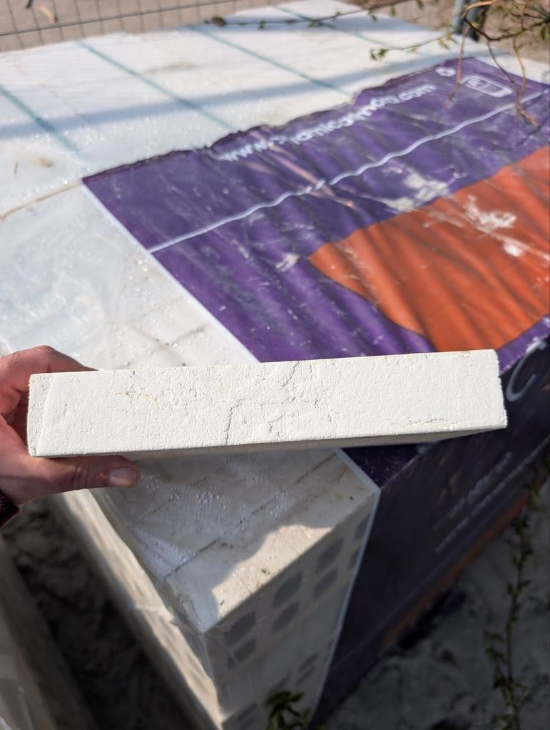 Heylen ceramics - Blanco Textured 1 + 1/2 pallet, Enlèvement
