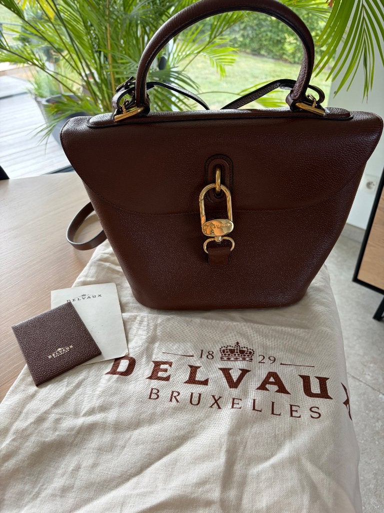 Delvaux Le Magicien, Handtassen en Accessoires, Tassen | Damestassen, Ophalen of Verzenden, Bruin, Handtas