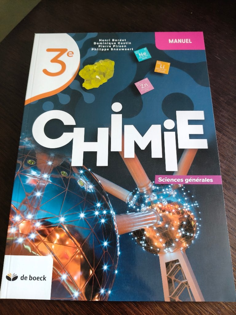 Chimie 3e Sciences générales, Livres, Neuf, Enlèvement ou Envoi, Chimie, Secondaire