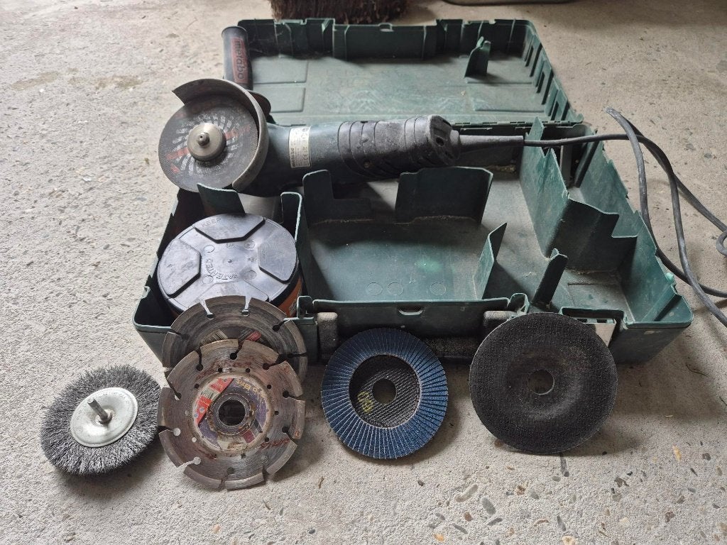 Metabo Haakse Slijper + Toebehoren, Ophalen, Gebruikt, Haakse handslijpmachine